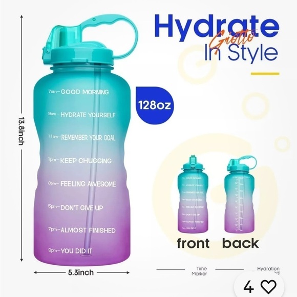 Giotto Other - Motivational Gradient Water Bottle